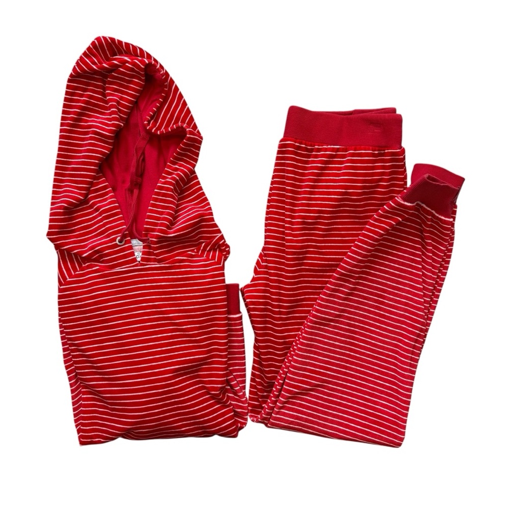 Vera Bradley Red Stripe Sweatsuit Set - Red small bottoms medium top